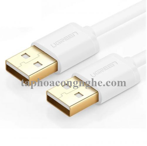 Ugreen 30131 0.5M màu Trắng Cáp 2 đầu USB 2.0 vỏ nhựa PVC US102 30030131